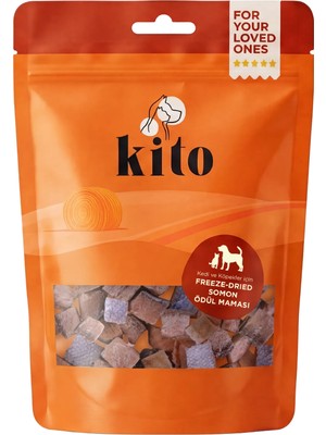 Kito 30 gr Freeze Dried Somon Ödül Maması Kediler için Lezzetli Atıştırmalık