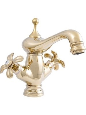 Eva Banyo Fontana Altın Lavabo Bataryası