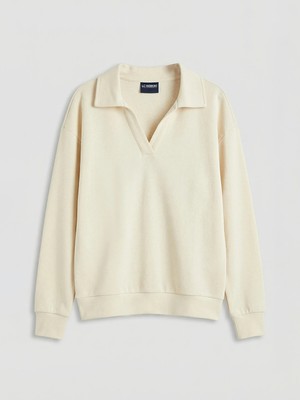 Lc Waikiki Yeni Sezon Polo Yaka Kız Çocuk Soft Touch Sweatshirt