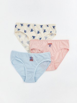 Lc Waikiki Yeni Sezon Stitch ve Angel Baskılı Kız Çocuk Külot 3'lü