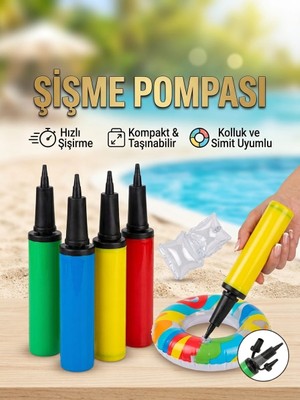 Erka Pratik El Şişirme Pompası - Kolluk, Simit ve Deniz Oyuncakları Için Kompakt Pompa