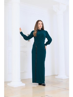 Modaviki Eleni Abiye Elbise Zümrüt ELB88