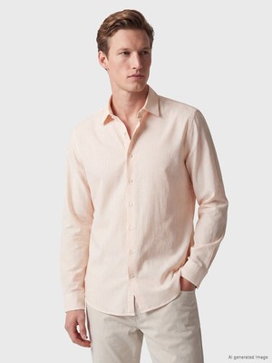 Lc Waikiki Yeni Sezon Regular Fit Çizgili Erkek Dokulu Gömlek