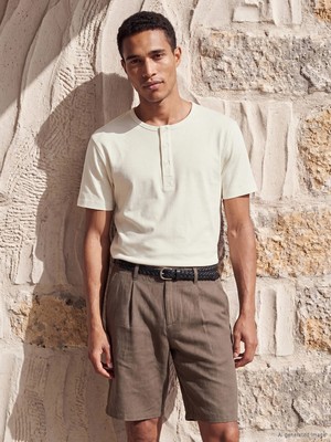 Lc Waikiki Yeni Sezon Henley Yaka Erkek Penye Tişört