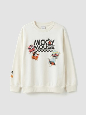 Lc Waikiki Yeni Sezon Mickey Mouse Baskılı Kız Çocuk Kalın Sweatshirt