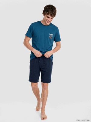Lc Waikiki Yeni Sezon Regular Fit Erkek Şortlu Pijama Takımı