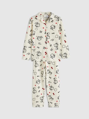 Lc Waikiki Yeni Sezon Gömlek Yaka Hello Kitty Baskılı Kız Çocuk Pijama Takım
