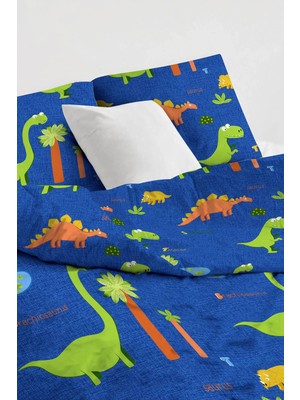 Upstyle Nevresim Kids 140X200 cm Only Dinolar Lacivert