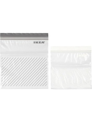 IKEA Istad Ki̇li̇tli̇ Buzdolabi Poşeti̇ - 50 Adet (25 adet 2,5 litre+25 adet 1,2 litre)