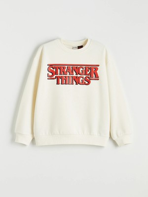 Lc Waikiki Yeni Sezon Stranger Things Baskılı Kız Çocuk Kalın Sweatshirt