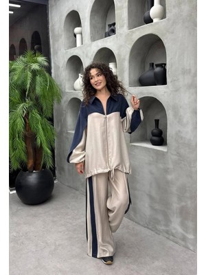 Cardella Siena Tncl Kumaş Fermuarlı Oversize Kadın Ikili Takım