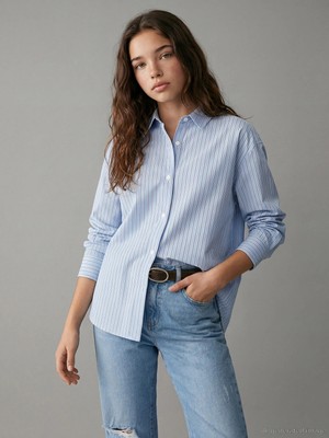 Lc Waikiki Yeni Sezon Kız Çocuk Çizgili Poplin Gömlek