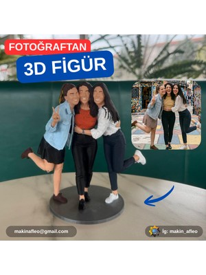 Makinafleo Kişiye Özel 3 Kişilik 3D Figür (25CM)