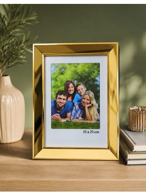 6x8 Inç Gold Çerçeve, Gold Çerçeve 1 Adet, 15X21 cm Gold Çerçeve - Elçi Home