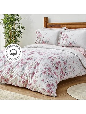 Die Grup Karaca Home Dalila Pembe %100 Pamuk Çift Kişilik Nevresim Takımı