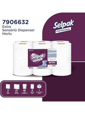 Die Grup Selpak Professional Extra Sensörlü Havlu, 21 Cm, 85 Metre