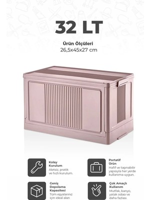 Kitchen Life Tekli Istiflenebilir Portatif Katlanabilir Çok Amaçlı Organizer Dolap-Mutfak Banyo Dolabı