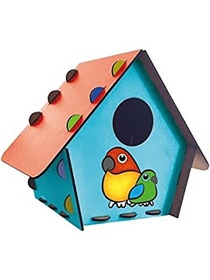 Die Grup Kumtoys Kuş Evi Ahşap Kuş Evi Ahşap Maket Boyama