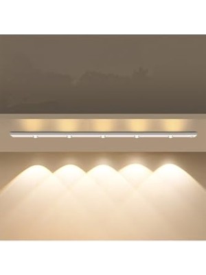 Die Grup Hareket Sensörlü Slim LED Kabin Armatürü Dekoratif Dim Edilebilir USB Şarjlı Aydınlatma (Beyaz, 60 Cm)          [enerji Sınıfı A]