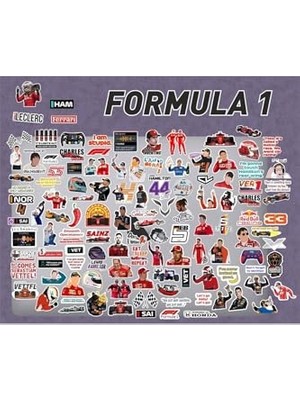 Die Grup Formula 1 Ralli Pilotları Laptop Notebook Telefon Kılıfı Sticker Paketi