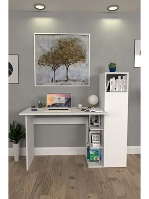 Die Grup Diamond Dolaplı Çalışma Masası Beyaz