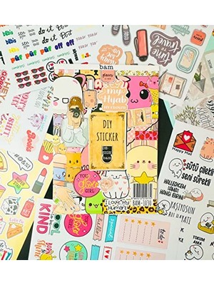 Die Grup Giftmoda My Dıy Sticker Book 24 * 17 cm 16 Sayfa Özel Tasarım Rengarenk Sticker Kitabı