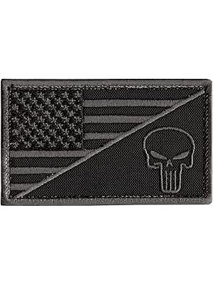 Die Grup Legeeon Black Subdued Abd Bayrağı Punisher Skull Acu Navy Seals Mle Army Gear Hook Patch