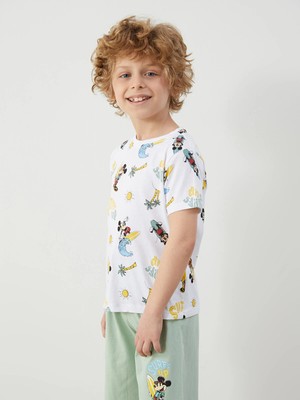 Lc Waikiki Yeni Sezon Mickey Mouse Baskılı Şortlu Pijama Takım