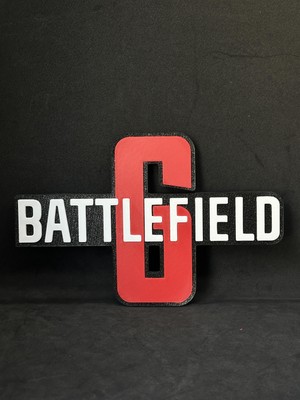 Goka 3D Craft Battlefield 6 Temalı 3D Duvar Dekoru - 18 cm Slim Versiyon (Çift Taraflı Bantlı)