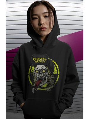 Sevbano Municipal Waste Rock Metal Müzik Grubu Sırt Baskılı Unisex Oversize Premium Hoodie