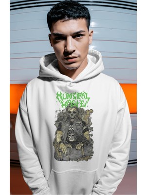 Sevbano Municipal Waste Rock Metal Müzik Grubu Sırt Baskılı Unisex Oversize Premium Hoodie