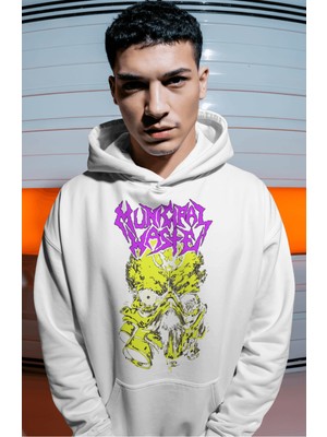 Sevbano Municipal Waste Rock Metal Müzik Grubu Sırt Baskılı Unisex Oversize Premium Hoodie