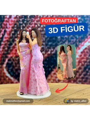 Makinafleo Kişiye Özel 3D Arkadaşlar Figür (25CM)