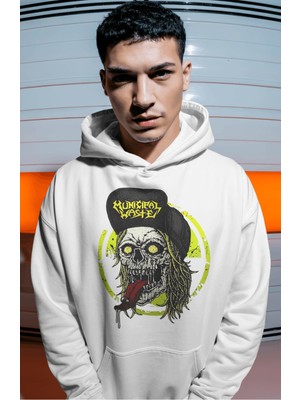 Sevbano Municipal Waste Rock Metal Müzik Grubu Sırt Baskılı Unisex Oversize Premium Hoodie