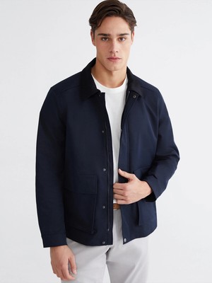 Lc Waikiki Yeni Sezon Kadife Yaka Gabardin Erkek Ceket
