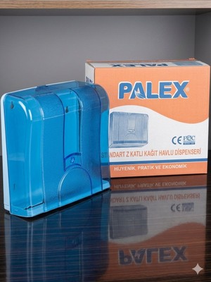 Palex Şeffaf Mavi Renkli Standart Z Katlı Havlu Dispenseri
