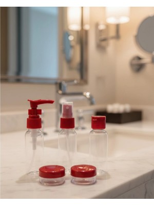 Cndr 5’li Seyahat Boy Kozmetik Şişe Seti 30 ml Çantalı Organizer