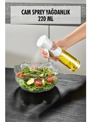 Bezos Cam Sprey Yağdanlık Beyaz 220 ml