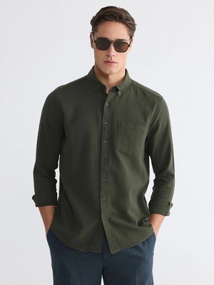 Lc Waikiki Yeni Sezon Regular Fit Armürlü Erkek Gömlek