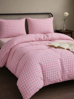 Tabu Home Ranforce Pembe Tek Kişilik Nevresim Takımı