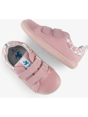 Hopfrög Smart Walker Canvas Play Eco Pembe Barefoot Çocuk Ayakkabı