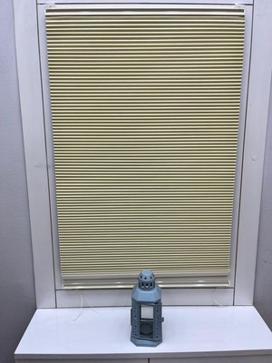Honeycomb ( Bal Peteği ) Krem  Çiftli Sistem Gece -Gündüz %100 Karartma ve Isı Yalıtımlı Plise Perde
