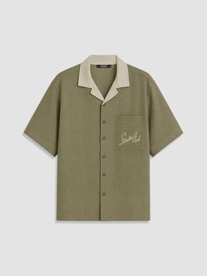 Lc Waikiki Yeni Sezon Regular Fit Nakışlı Dokulu Erkek Gömlek