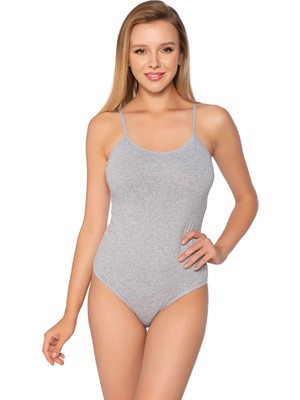 Hepsine Rakip 6 Lı Gümüş Kadın Ip Askılı Kancalı Çıt Çıtlı Body 4025