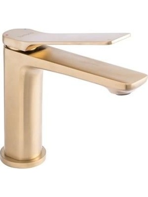 Eva Banyo Fırçalanmış Gold Lavabo Bataryası