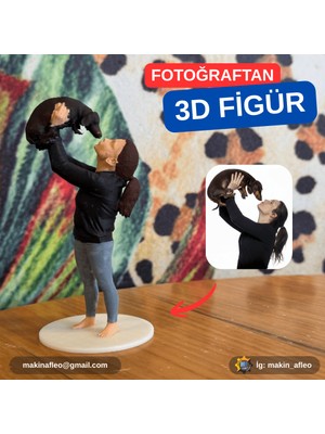 Makinafleo Kişiye Özel 3D Evcil Hayvan & Insan Figürü (20CM)