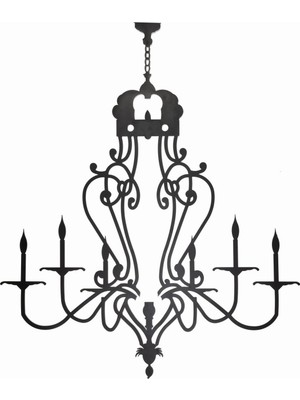 Bahar Aydınlatma Bahar Chandelier Metal Lazer Kesim Tablo 7128