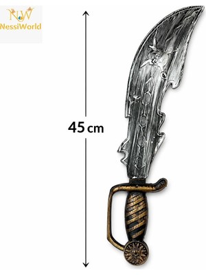 Nessi World Eskitme Detaylı Plastik Korsan Kılıcı 45 cm