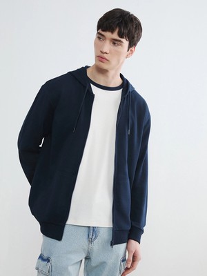 Lc Waikiki Yeni Sezon Kapüşonlu Erkek Fermuarlı Sweatshirt