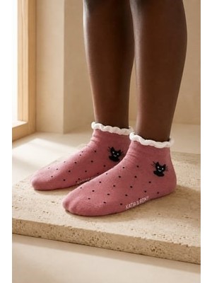 Bony Socks Çocuk Puantiyeli Step Çorap Mor